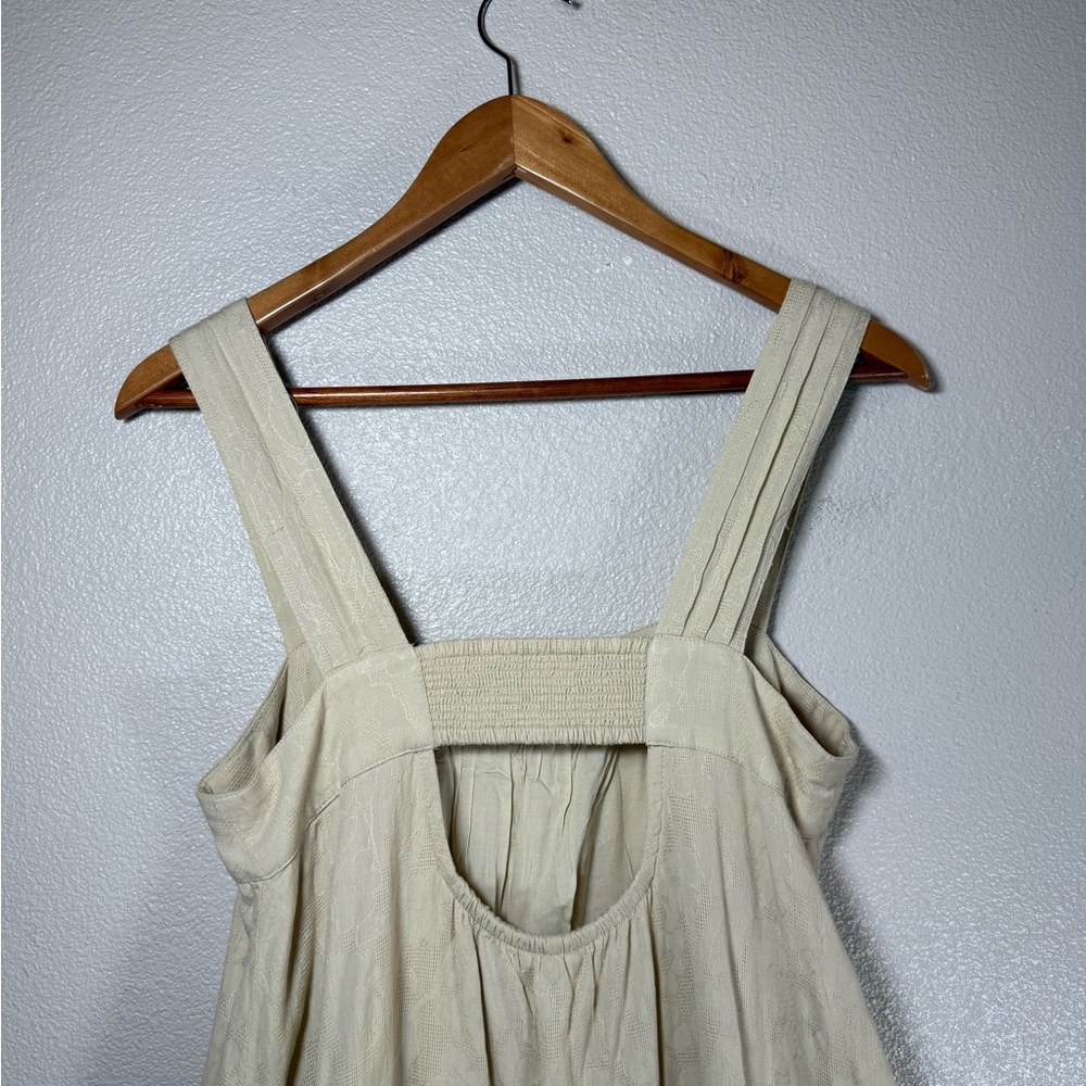 Anthropologie felicity embroidered maxi dress oatmeal and Orange S M - Picture 6 of 11